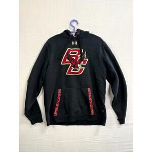 Under Armour Coldgear Hoodie Men's M Black Boston College Eagles Football Team